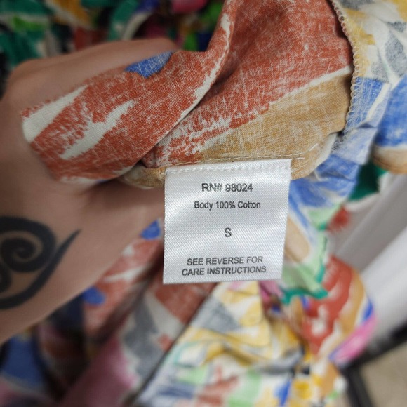 Love The Label Womens Dress Penelope Print Tiered Ruffle Prairie Maxi Anthro S - Picture 12 of 12